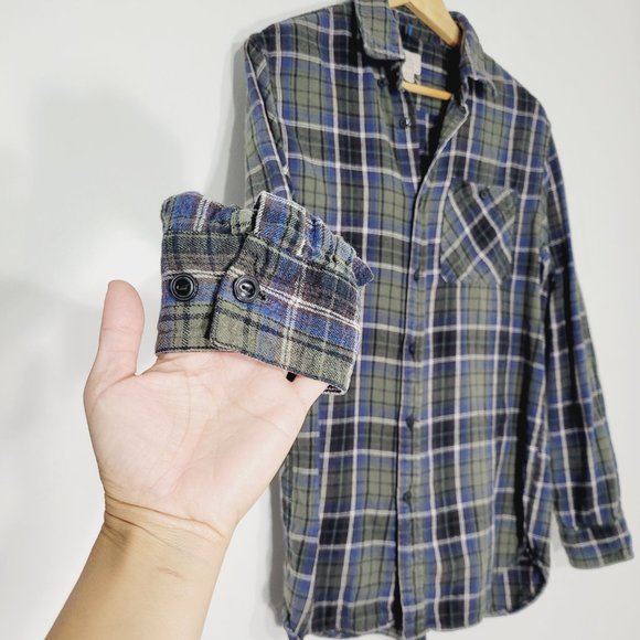 Boston Traders Long Sleeve Button Down Shirt Plaid Flannel Collared Casual Med - Picture 2 of 11